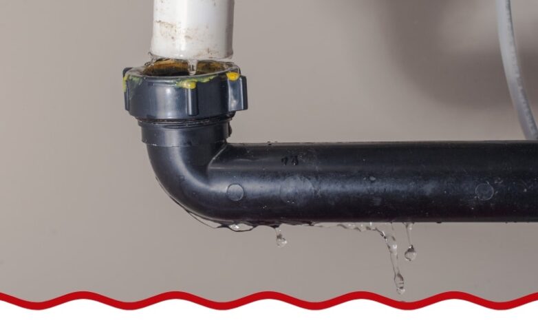 How Does Detecting a Pipe Leak Early Prevent Major Damage Plastic pipe joint dripping water, highlighting the importance of detecting pipe leak before major damage occurs.