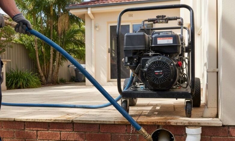 Can Drain Jetting Fix All Blocked Drains What Sydney Property Owners Need to Know High-pressure drain jetting clearing a blocked sewer pipe in a Sydney home