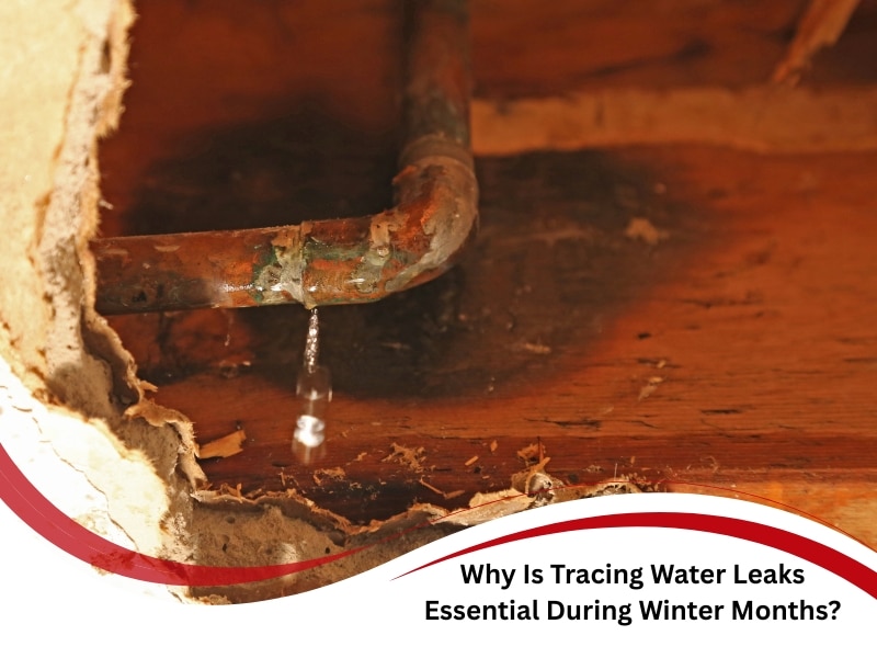 Tracing water leaks in corroded pipes during winter months