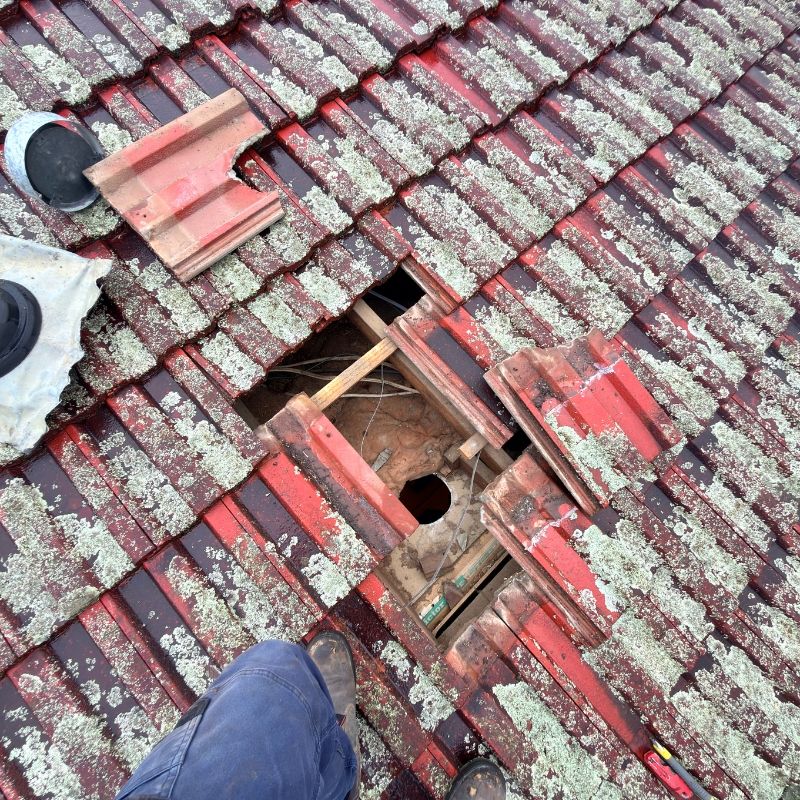 Apex Plumbing Services ute on site for a roof leak repair booking