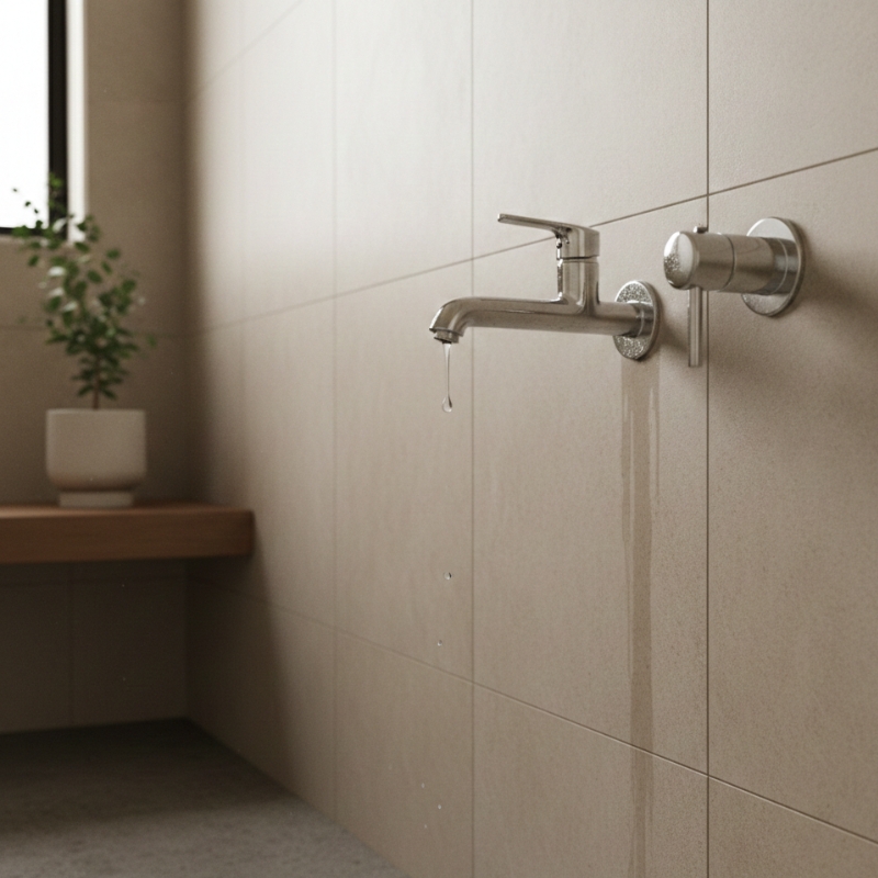 Leaking shower tap dripping water in a Sydney bathroom