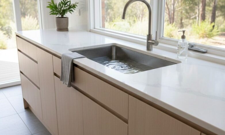 Kitchen sink starting to block in a Sydney home
