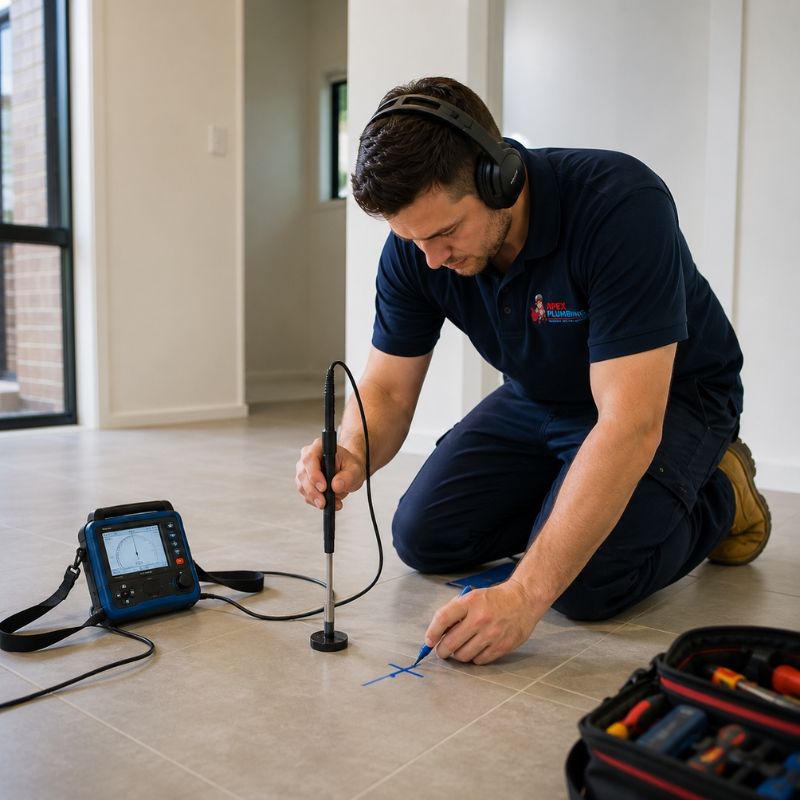 Under-slab leak located at a new Blacktown estate home
