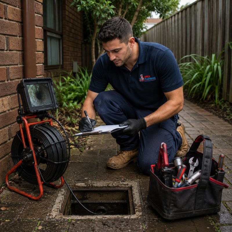 Plumber pinpointing a drainage fault at a Canterbury property