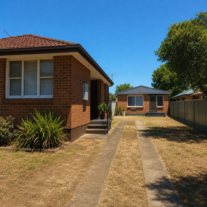 Post-war Fairfield brick home with a granny flat in the rear yard