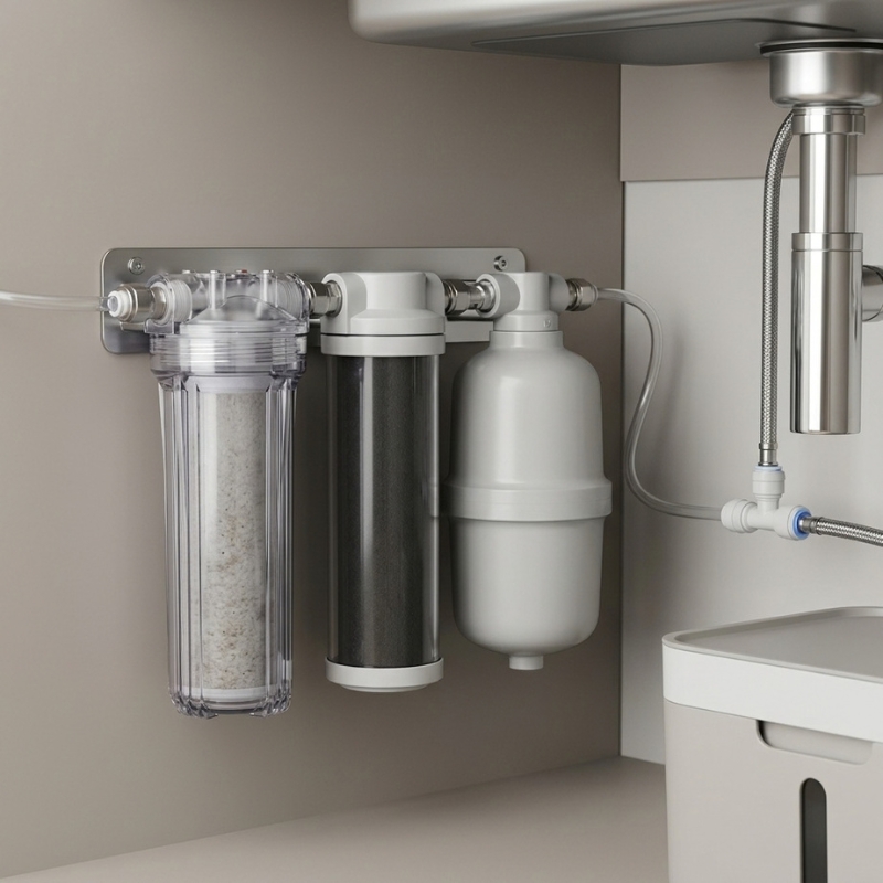 Dripping tap showing a worn washer or seal causing water to leak from the spout
